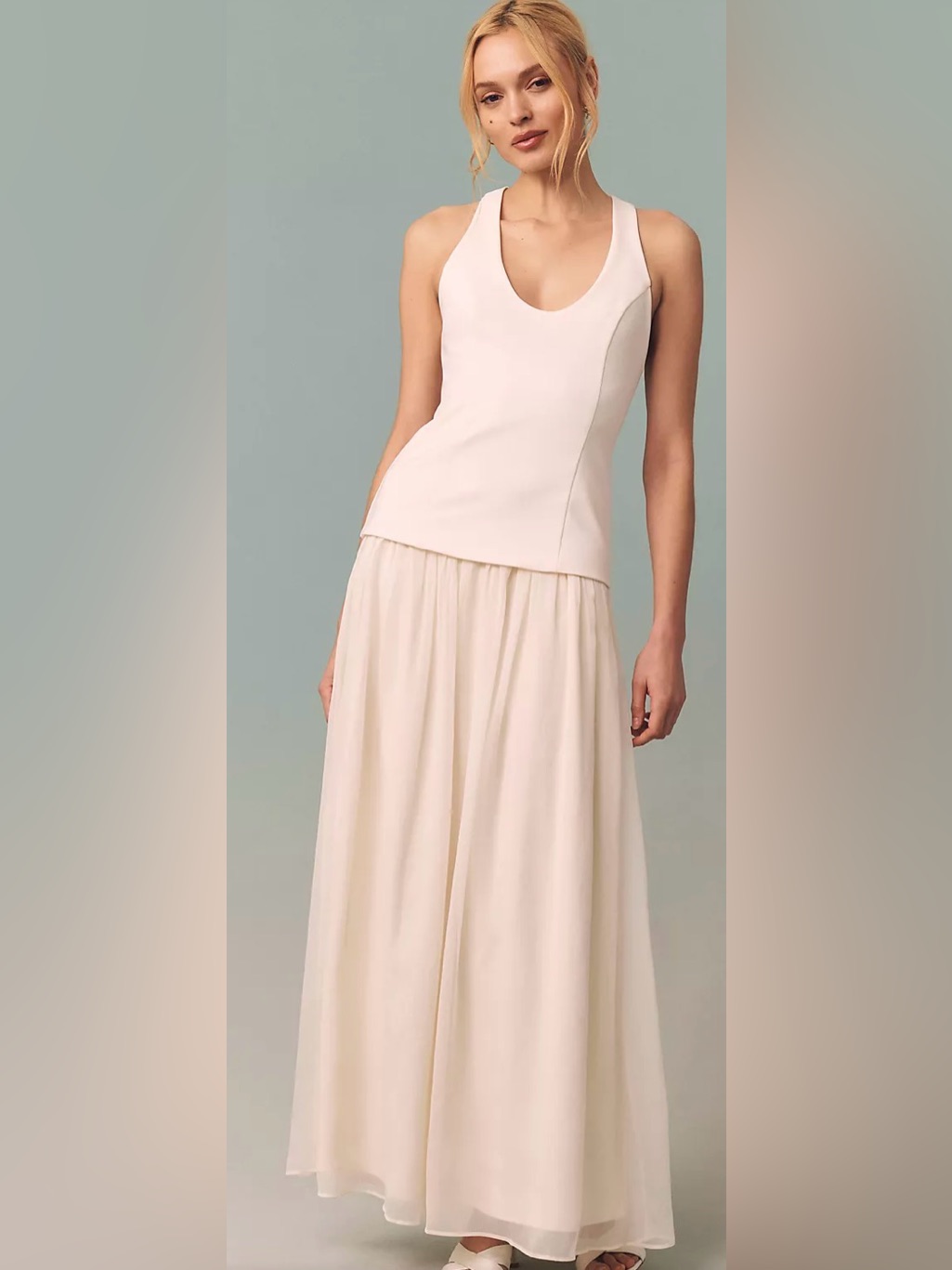 Nwt Bhldn Elegant Sleeveless Bridal Dress